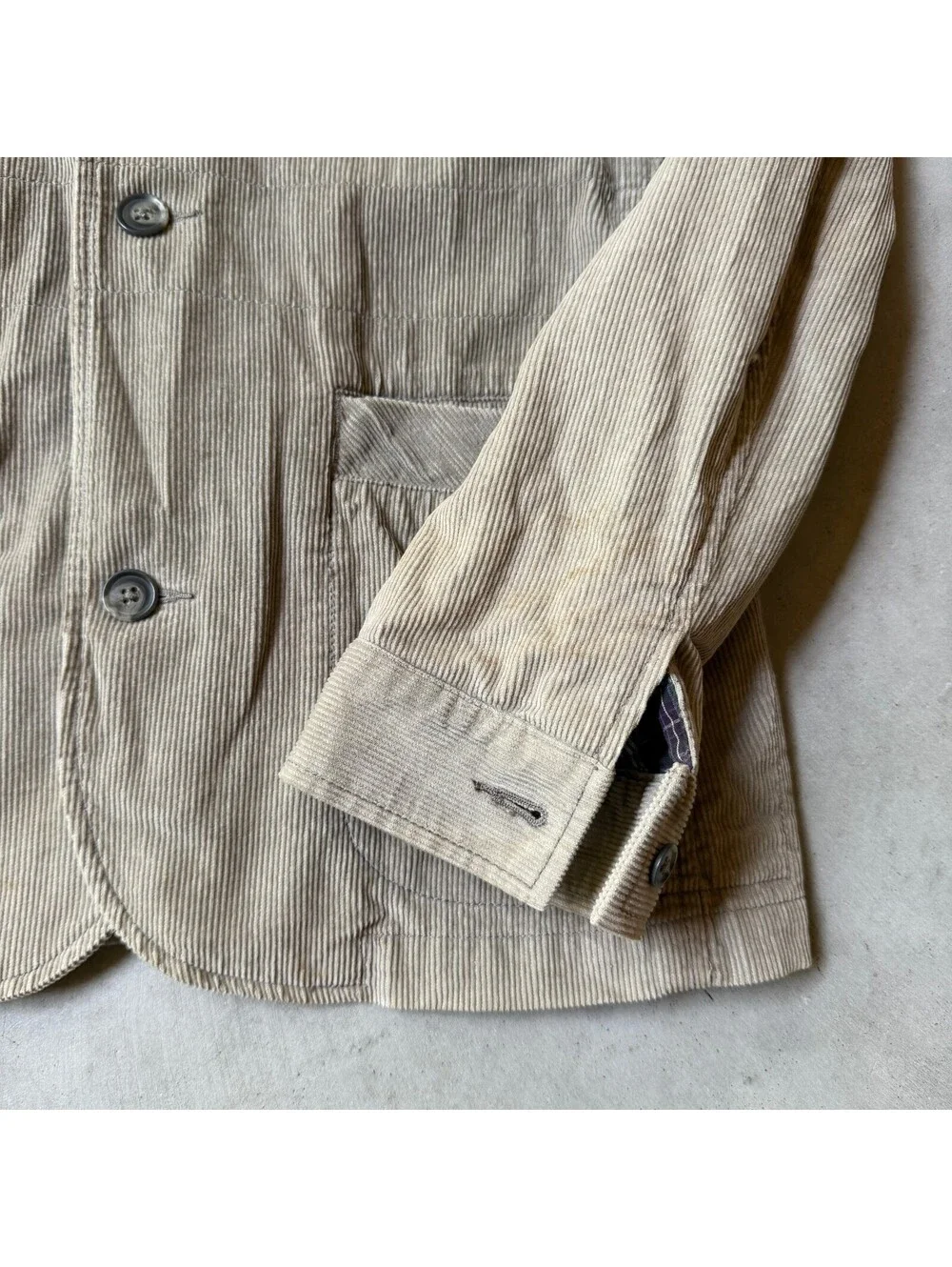 Fink Clothing Men's Beige Corduroy Sport Coat Jacket Size Small